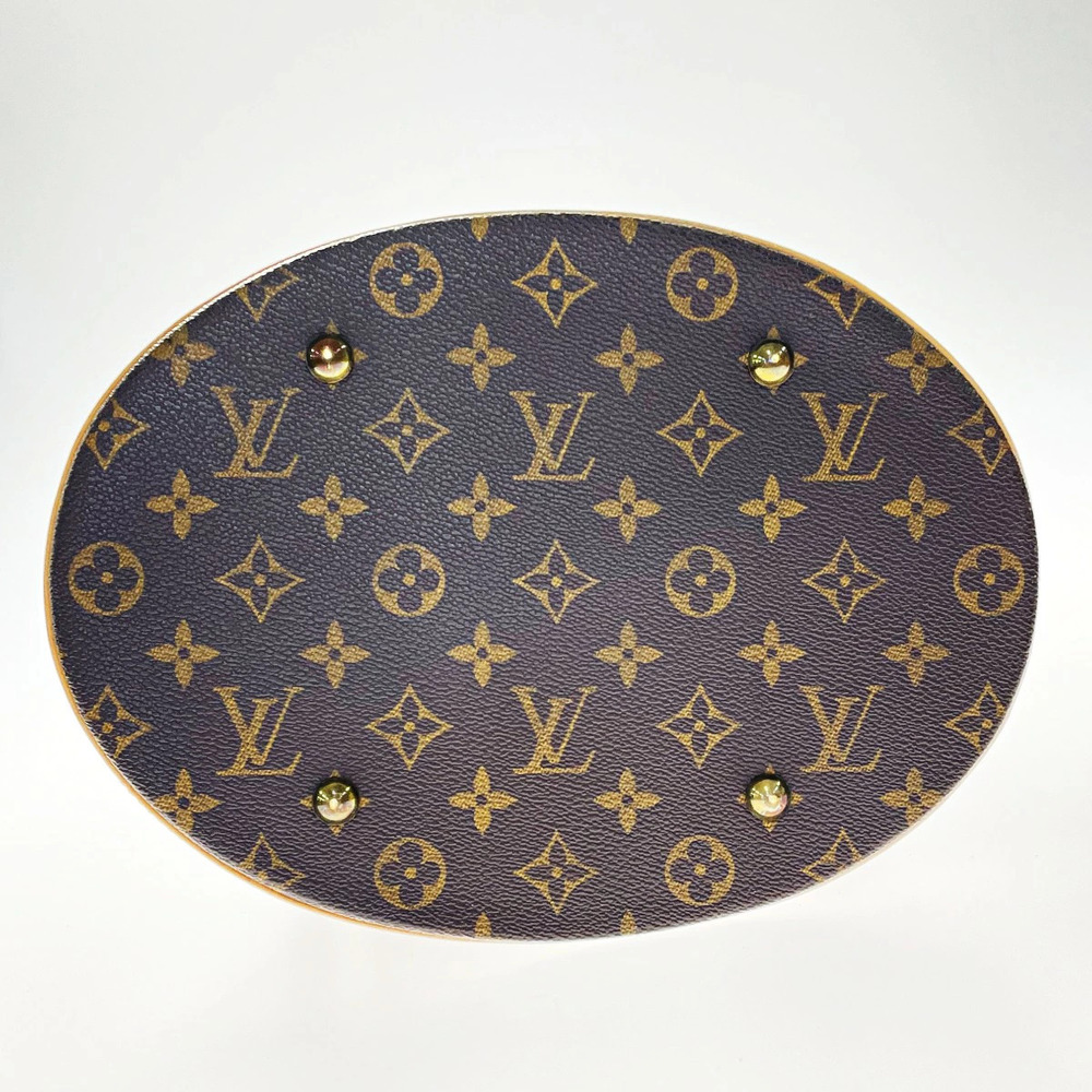 Louis Vuitton Pouch Tote Clutch Bag Bucket Monogram Brown